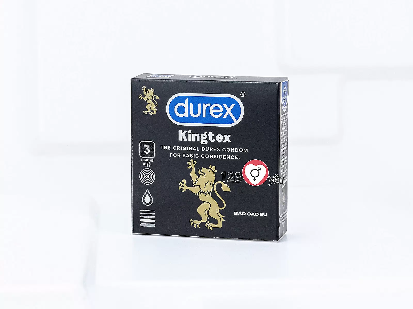Bao cao su Durex Kingtex 3 bao giúp giảm ma sát hiệu quả