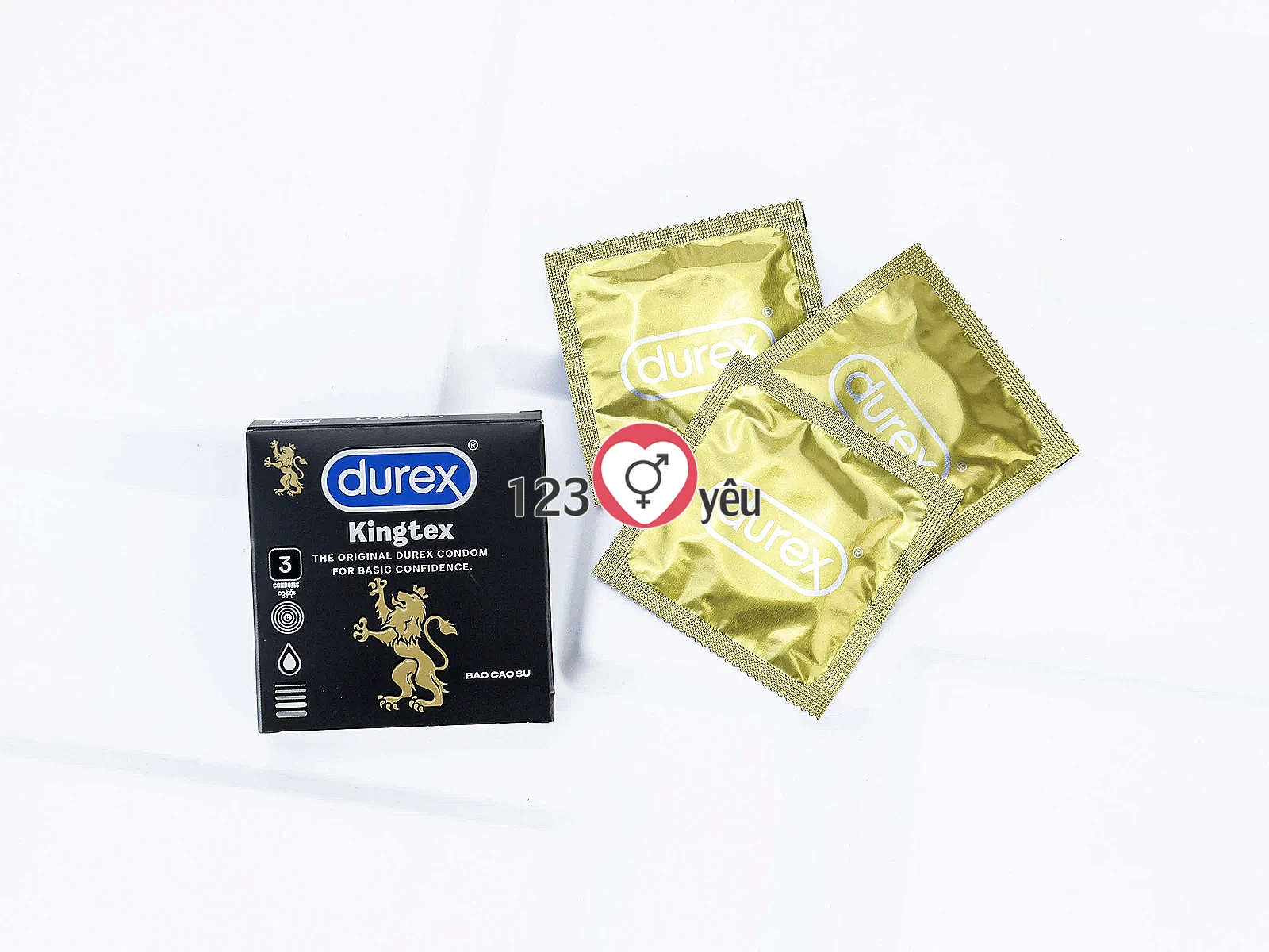 Bao cao su Durex Kingtex 3 bao giúp giảm ma sát hiệu quả