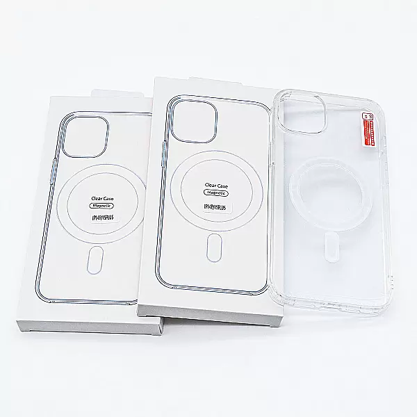 Ốp lưng Clear Case Magnetic trong suốt dành cho iPhone 14/15 Plus