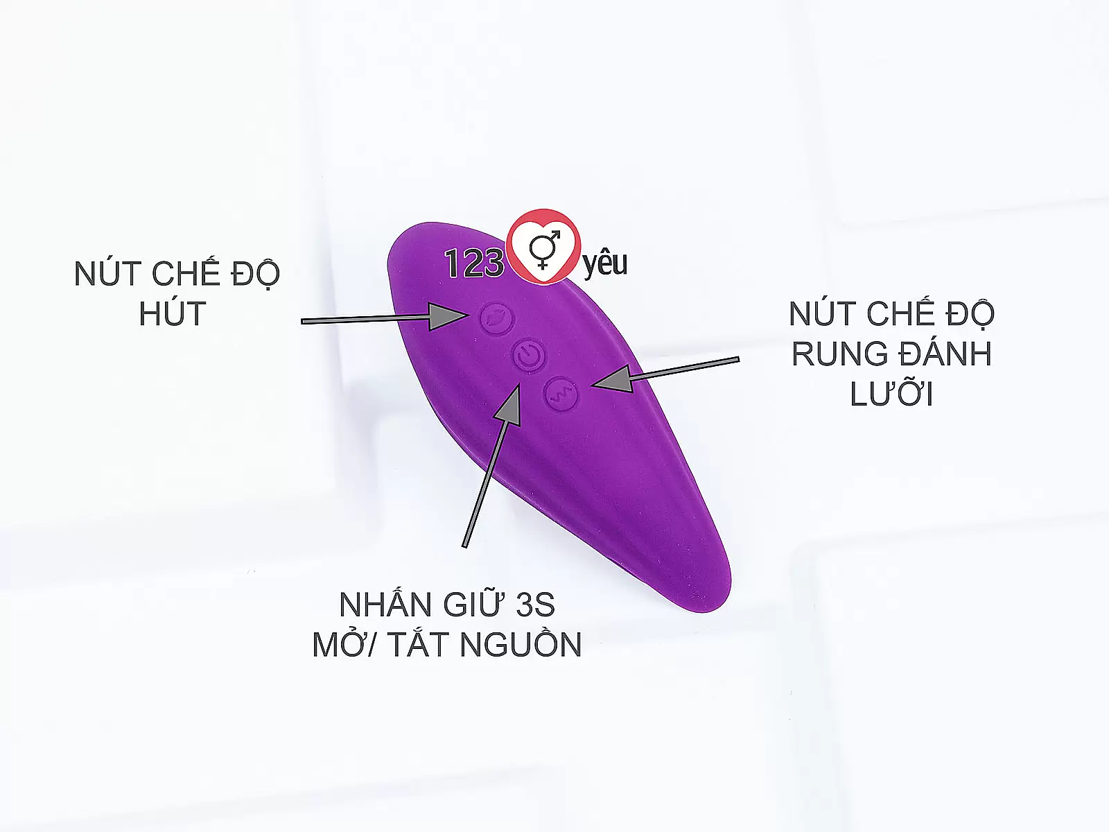 Lưỡi liếm rung hút nhiều chế độ nhỏ gọn xinh xắn