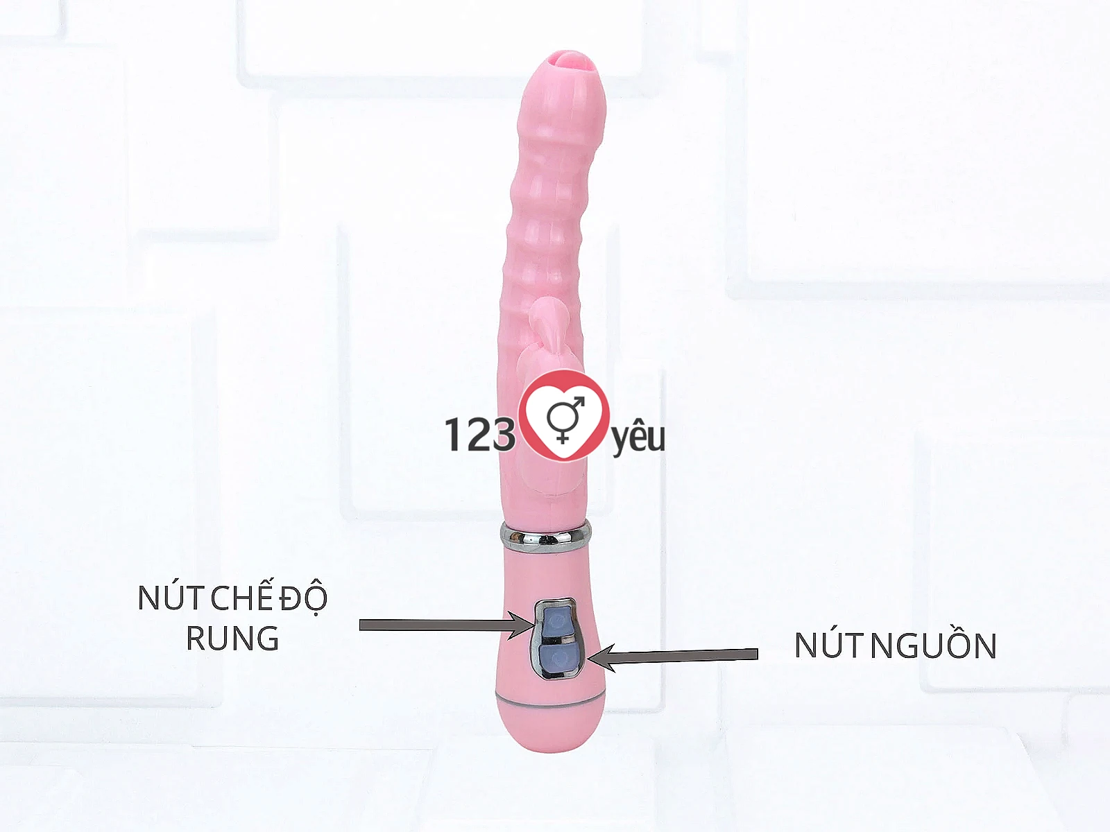 Dương vật giả đa năng 3 đầu rung có dây sạc