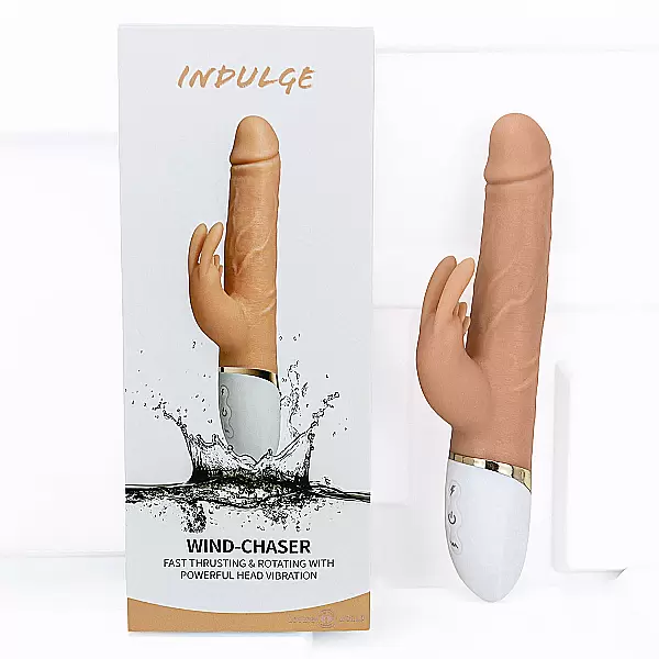 Dương vật giả đa năng Indulge Wind-Chaser rung thụt phát nhiệt kích thích mạnh mẽ