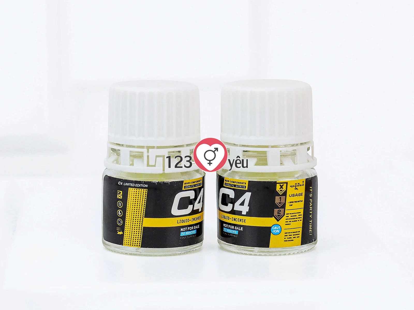 Chai hít khô C4 vàng dạng viên giúp tạo cảm giác kích thích khoái cảm