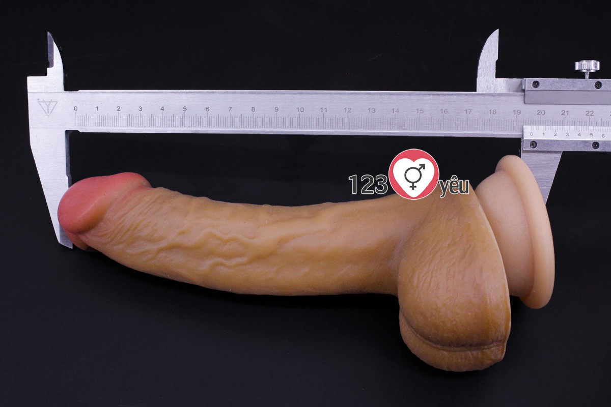 Dương vật giả có đế da nâu Nature Cock 8 inch mềm mại nhập khẩu USA 8