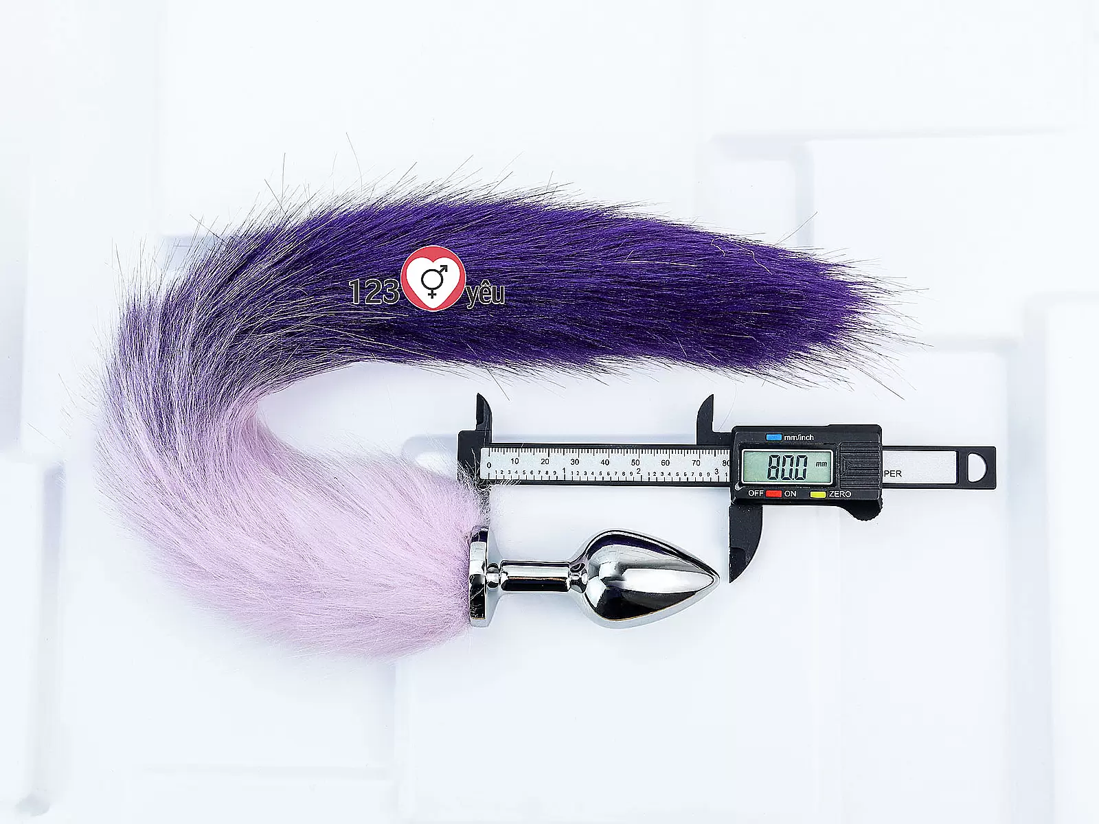 Đồ chơi kích hậu đuôi chồn tím inox loại tốt