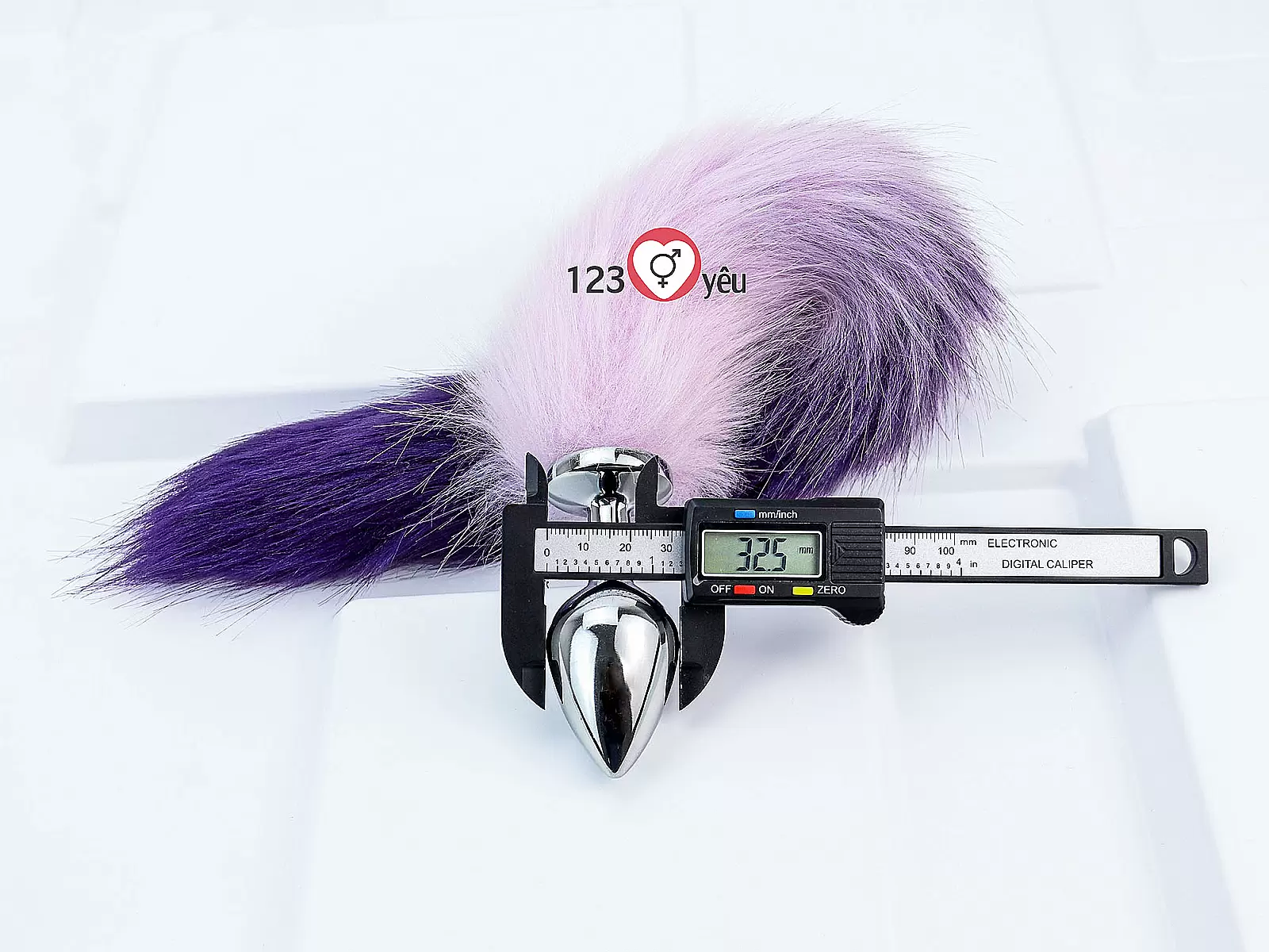 Đồ chơi kích hậu đuôi chồn tím inox loại tốt