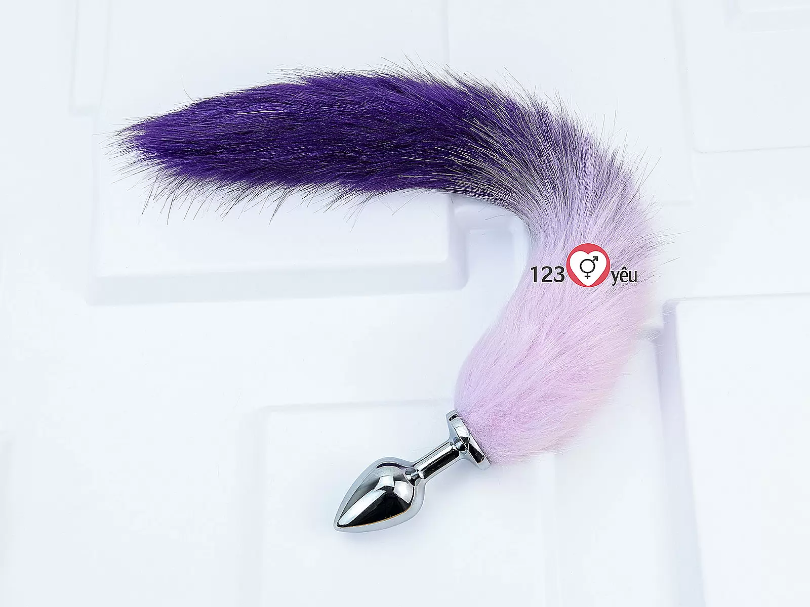 Đồ chơi kích hậu đuôi chồn tím inox loại tốt