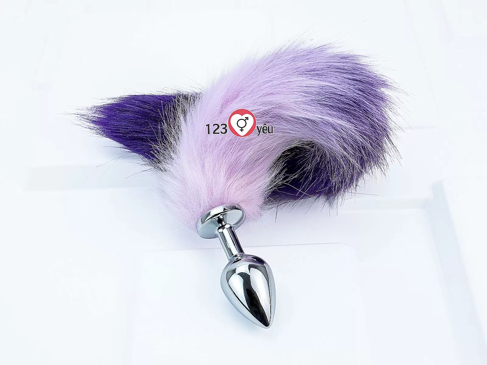 Đồ chơi kích hậu đuôi chồn tím inox loại tốt