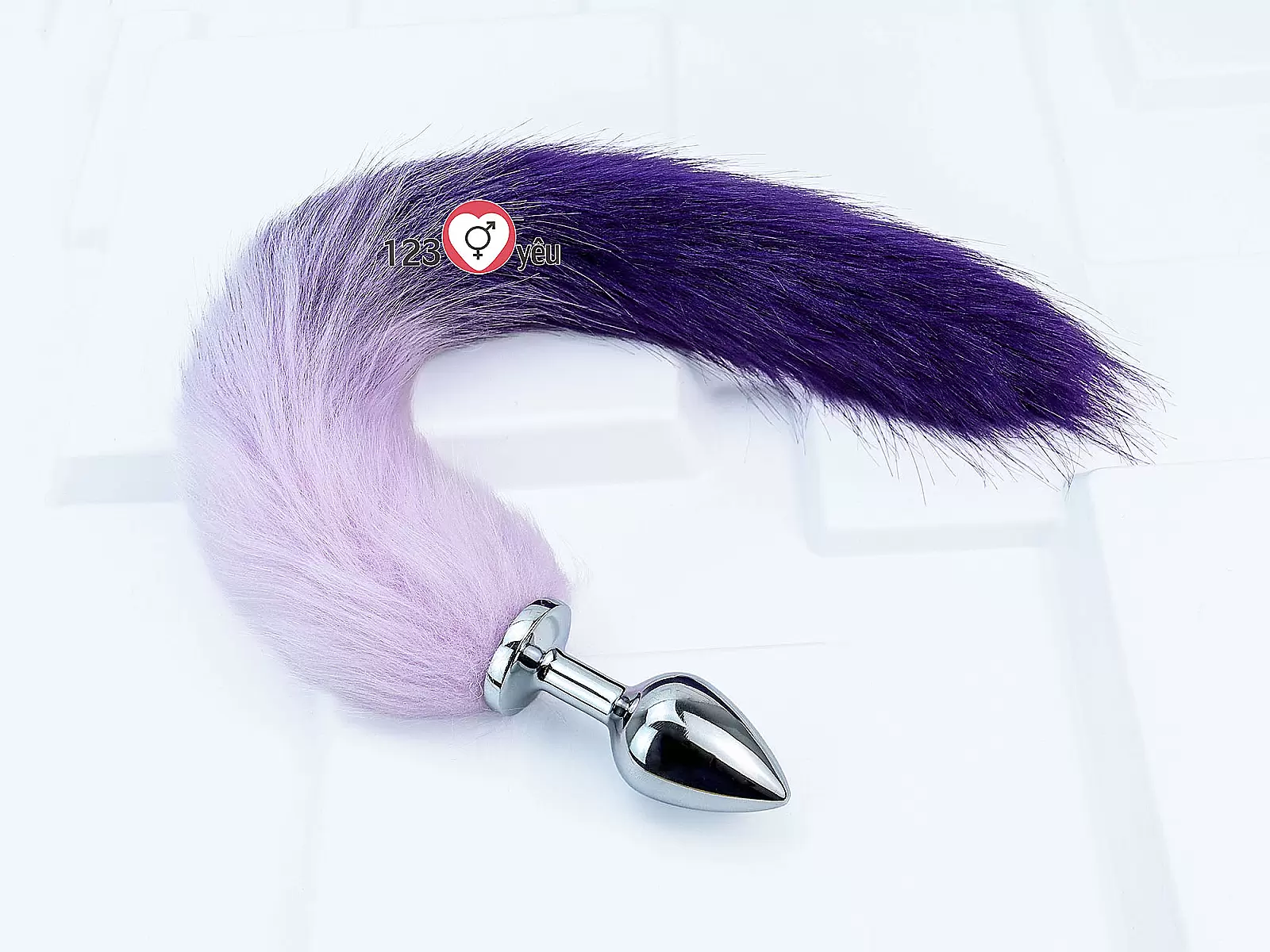 Đồ chơi kích hậu đuôi chồn tím inox loại tốt