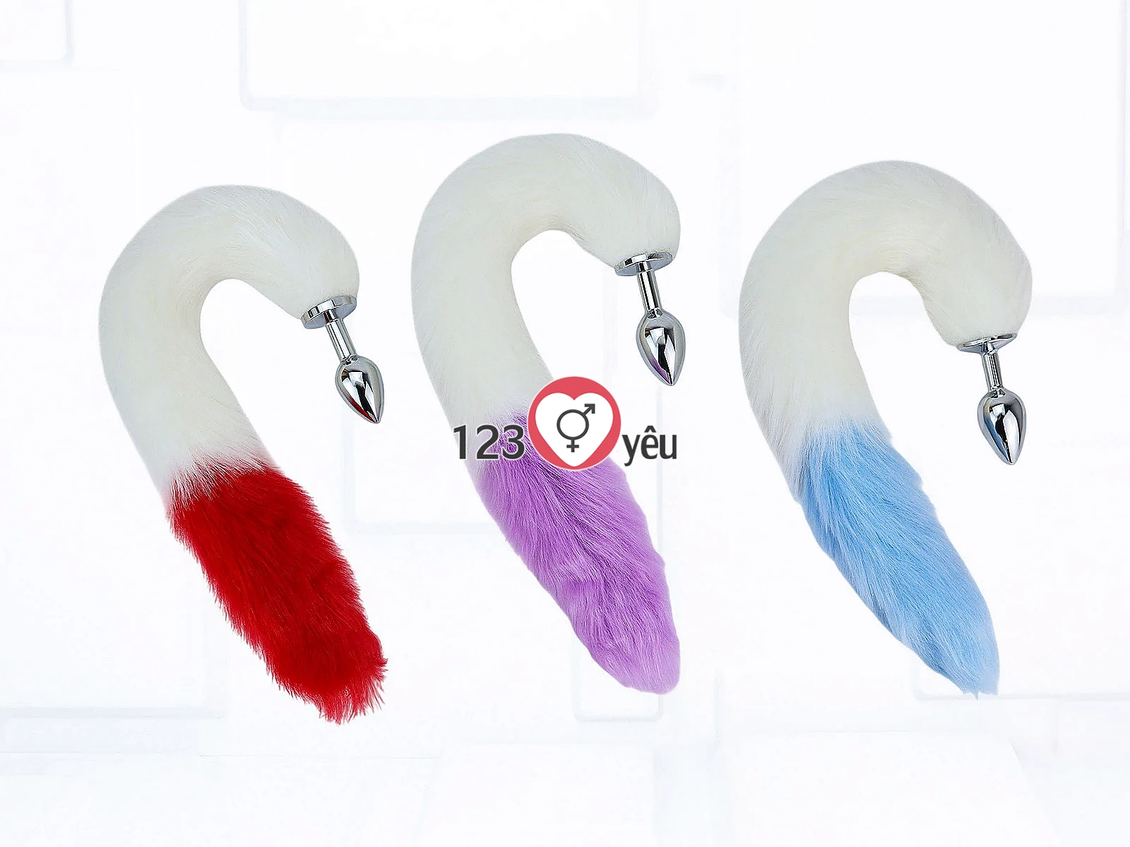 Đồ chơi kích hậu đuôi chồn tím inox loại tốt