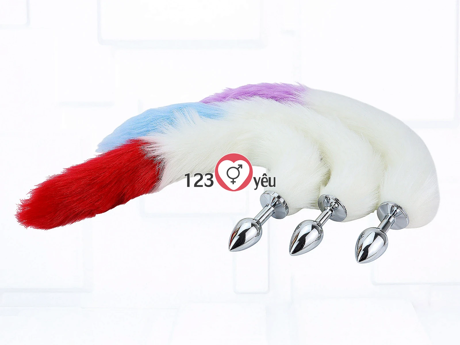Đồ chơi kích hậu đuôi chồn tím inox loại tốt
