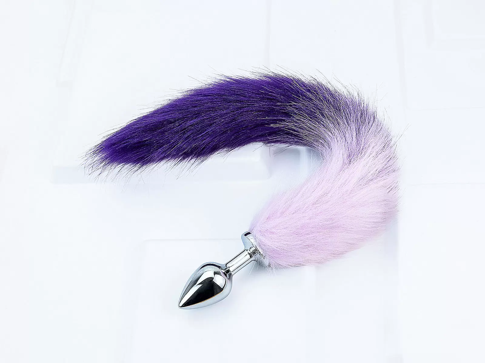 Đồ chơi kích hậu đuôi chồn tím inox loại tốt