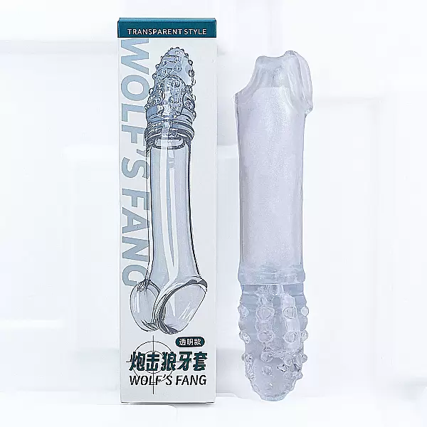 Bao cao su đôn dên Wolf's Fang có gắn bi rung tăng kích thước
