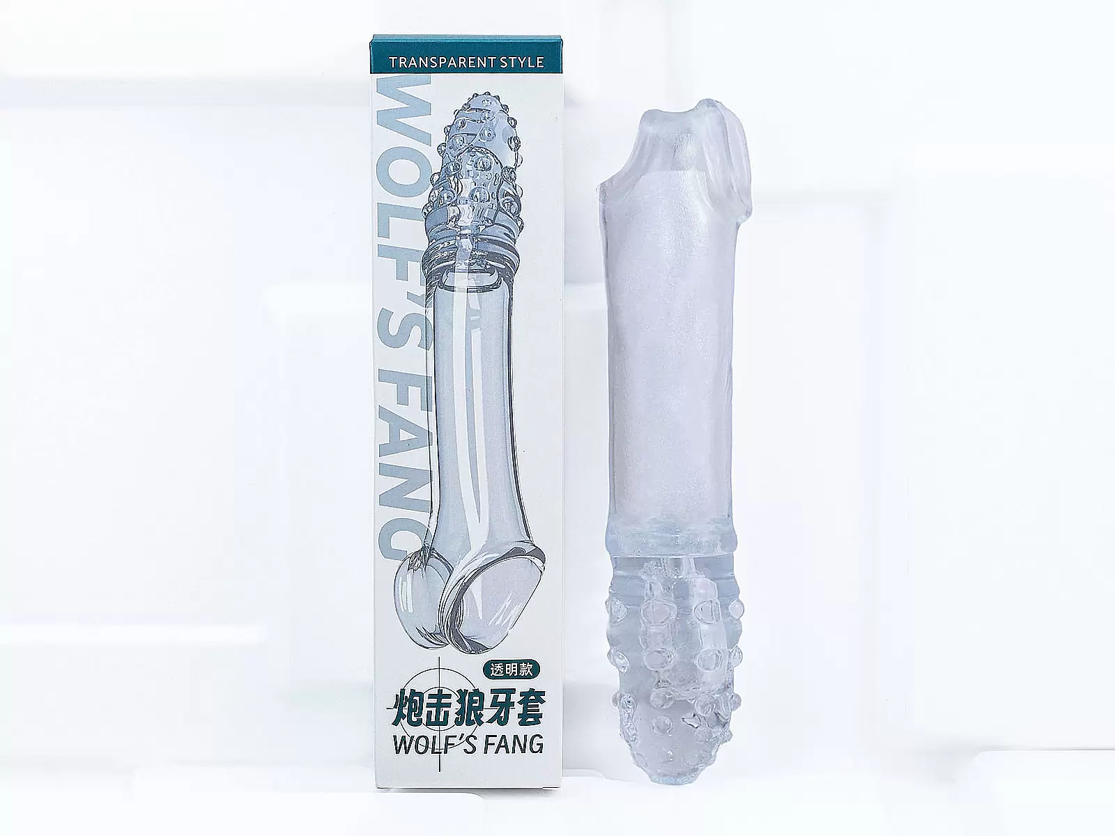 Bao cao su đôn dên Wolf's Fang có gắn bi rung tăng kích thước
