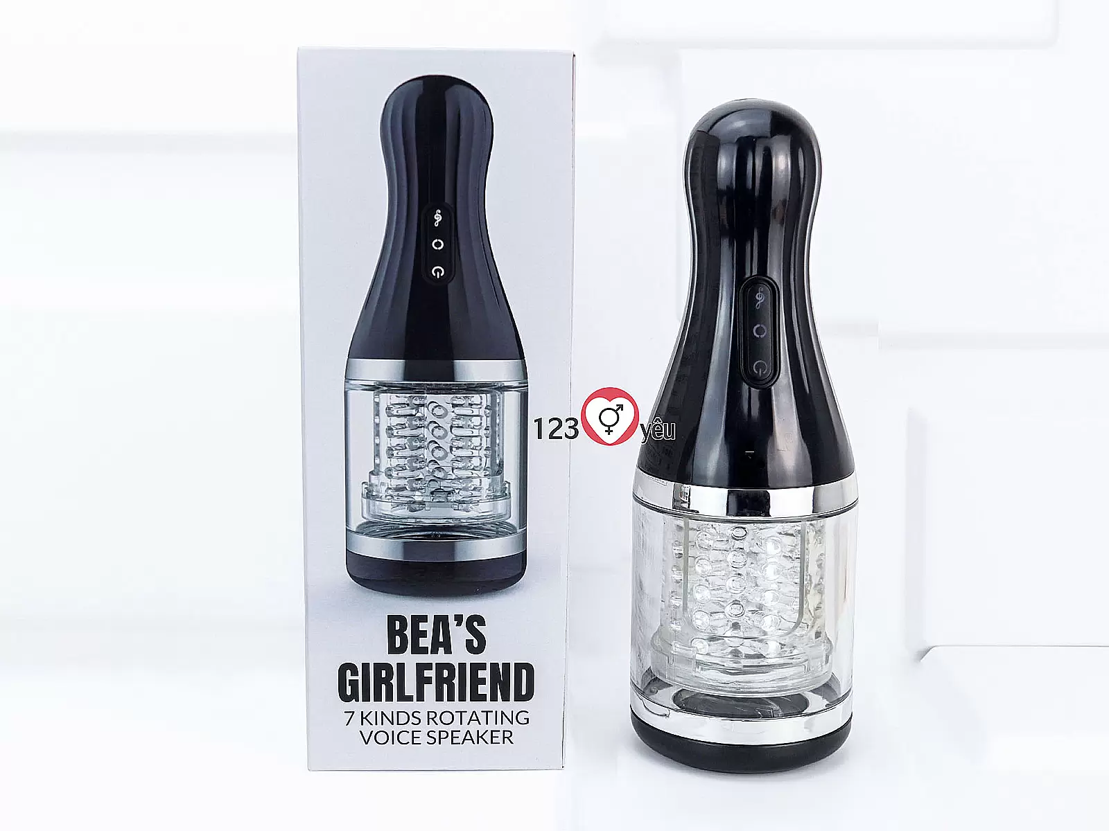 Âm đạo giả Dibe cầm tay xoay, phát âm thanh