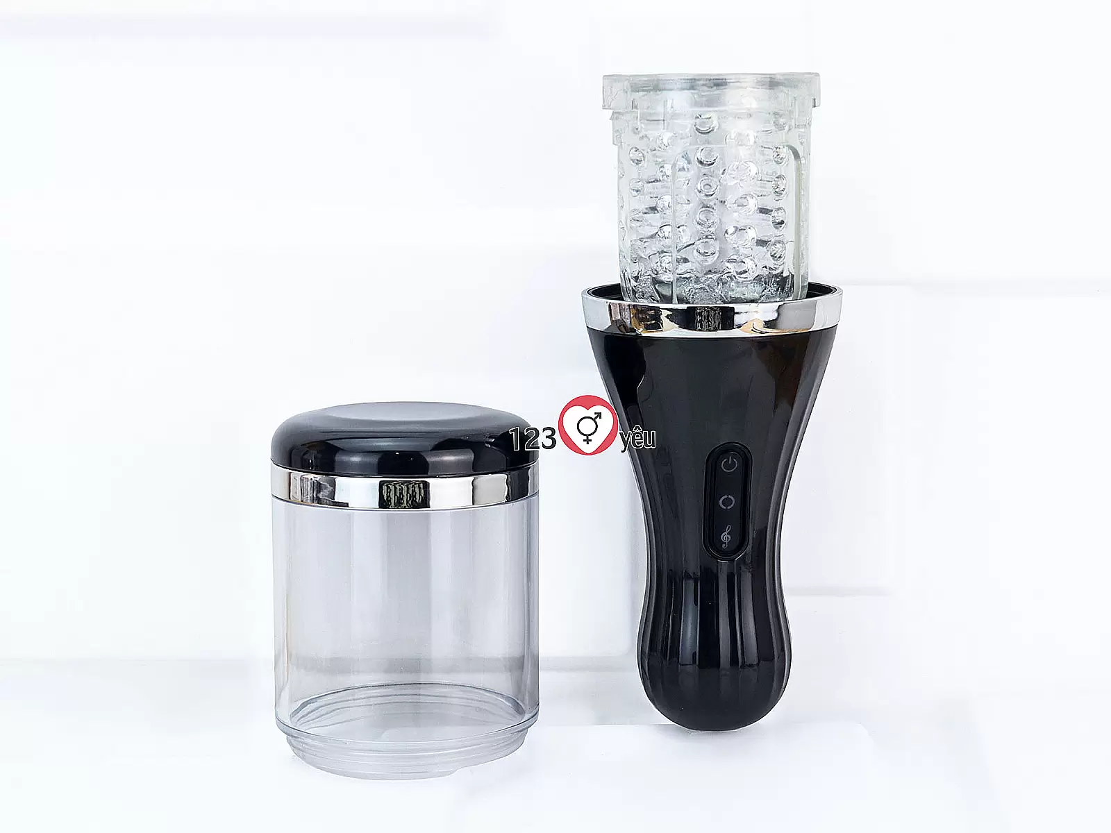 Âm đạo giả Dibe cầm tay xoay, phát âm thanh