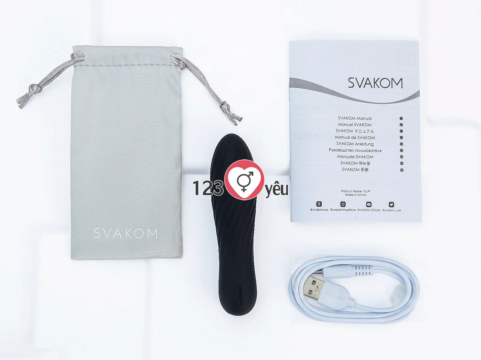 Trứng rung tình yêu nhỏ gọn Svakom Tulip pin sạc