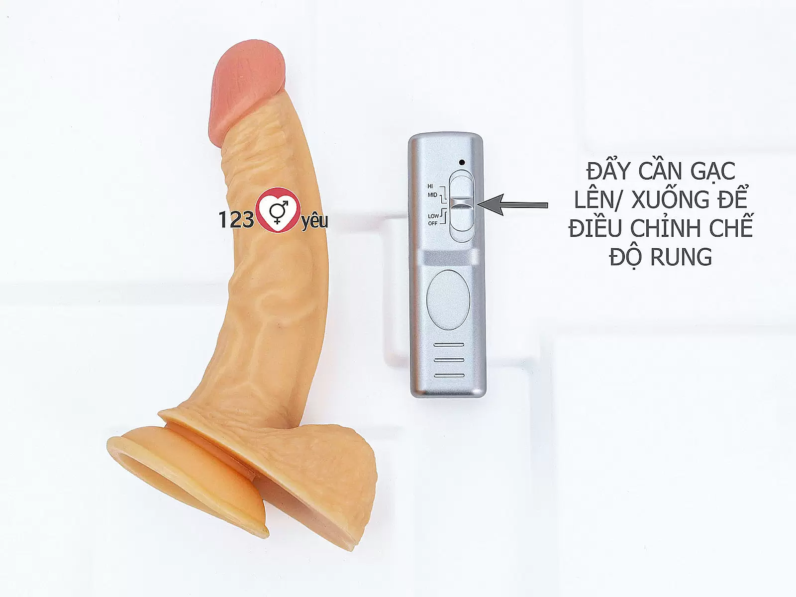 Dương vật giả có đế Lovetoy Real Extreme 8.5inch rung kèm điều khiển