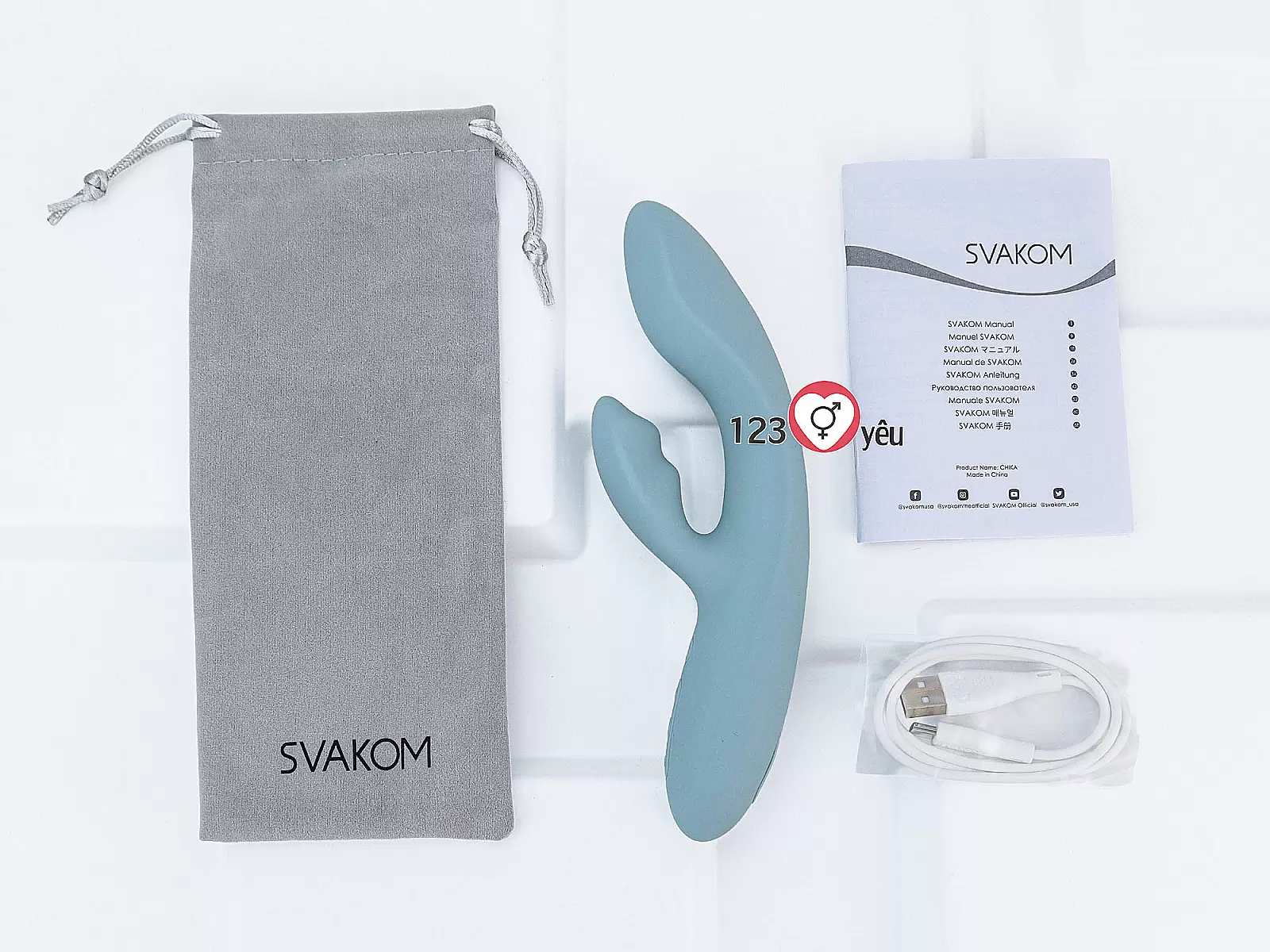 Dương vật giả đa năng rung phát nhiệt Svakom Chika