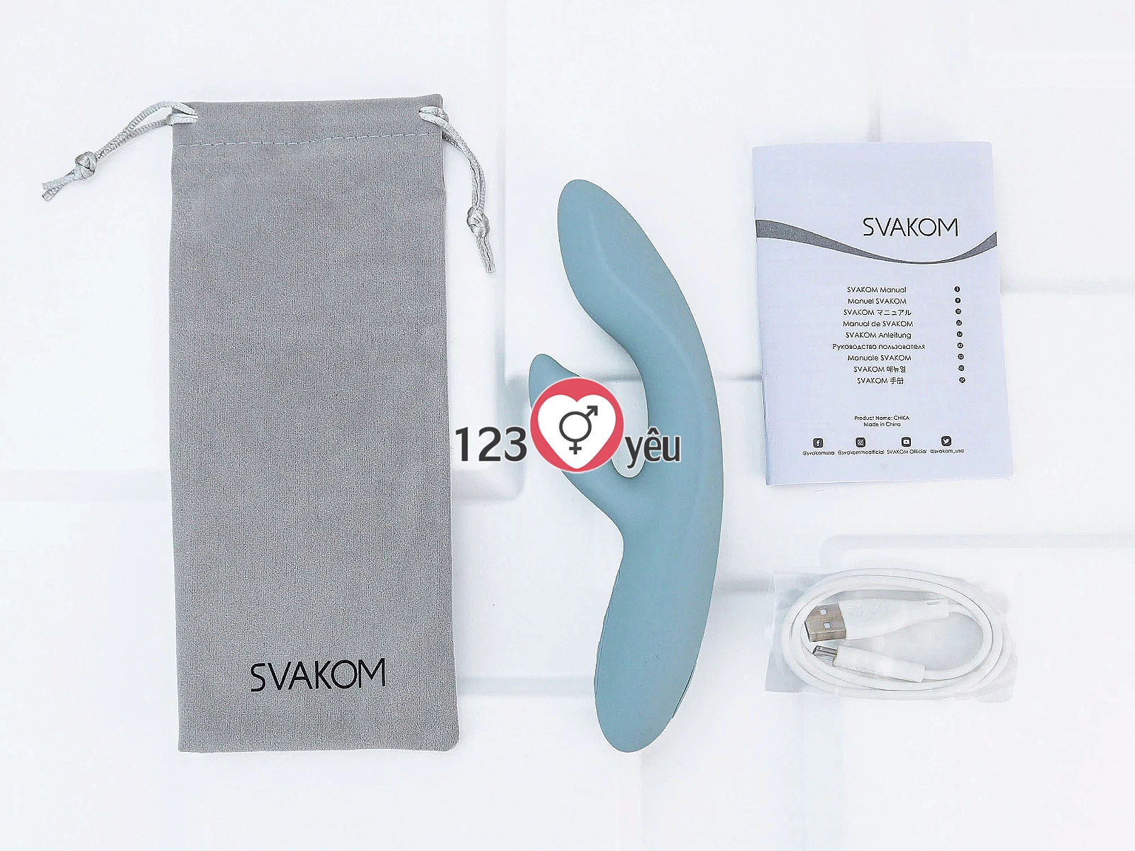 Dương vật giả đa năng rung phát nhiệt Svakom Chika kết nối qua app