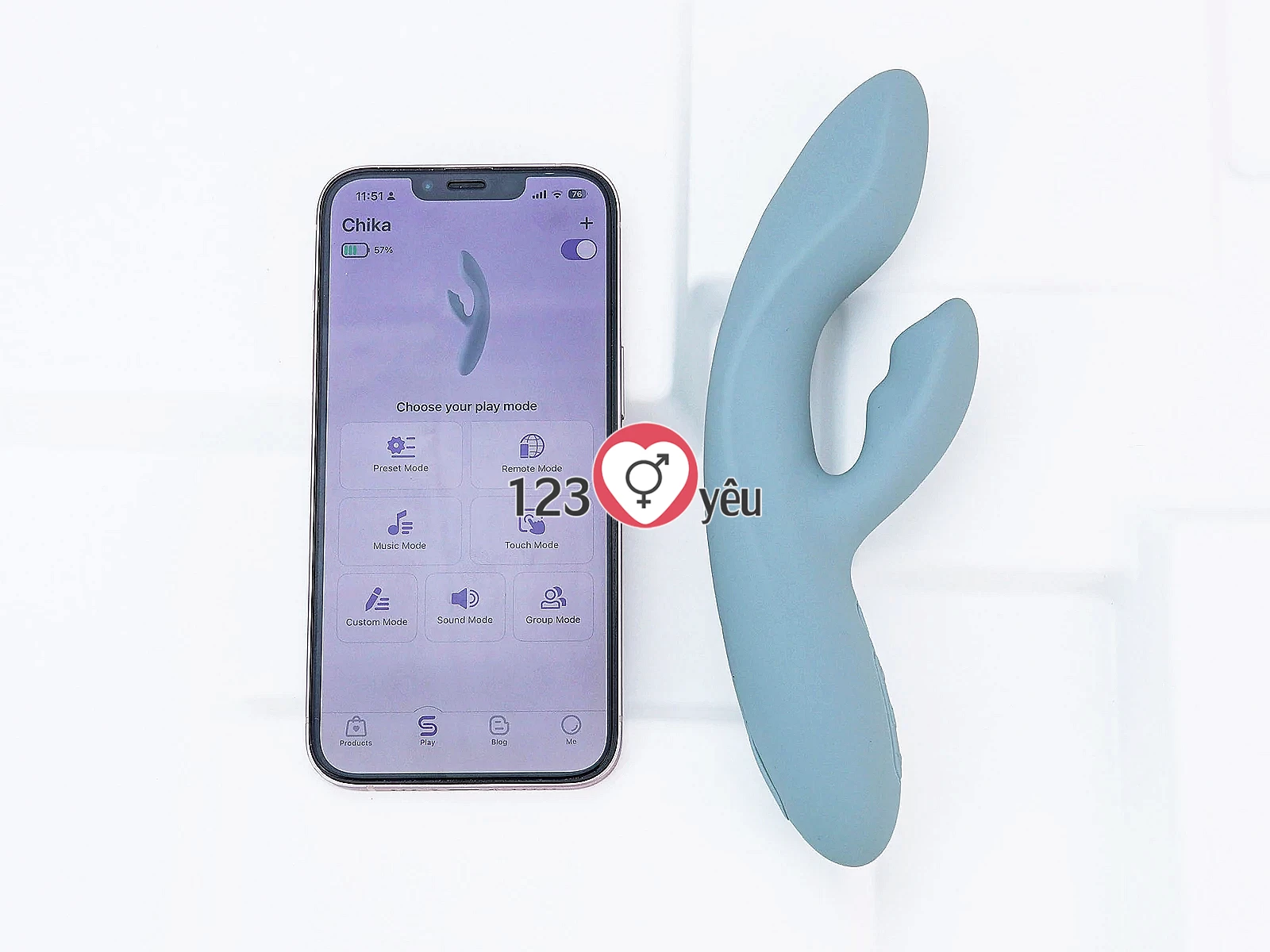 Dương vật giả đa năng rung phát nhiệt Svakom Chika kết nối qua app