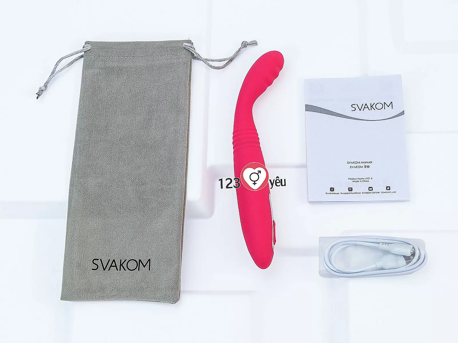 Máy massage ngón tay Svakom CiCi 2 rung kích thích điểm G nhập khẩu USA