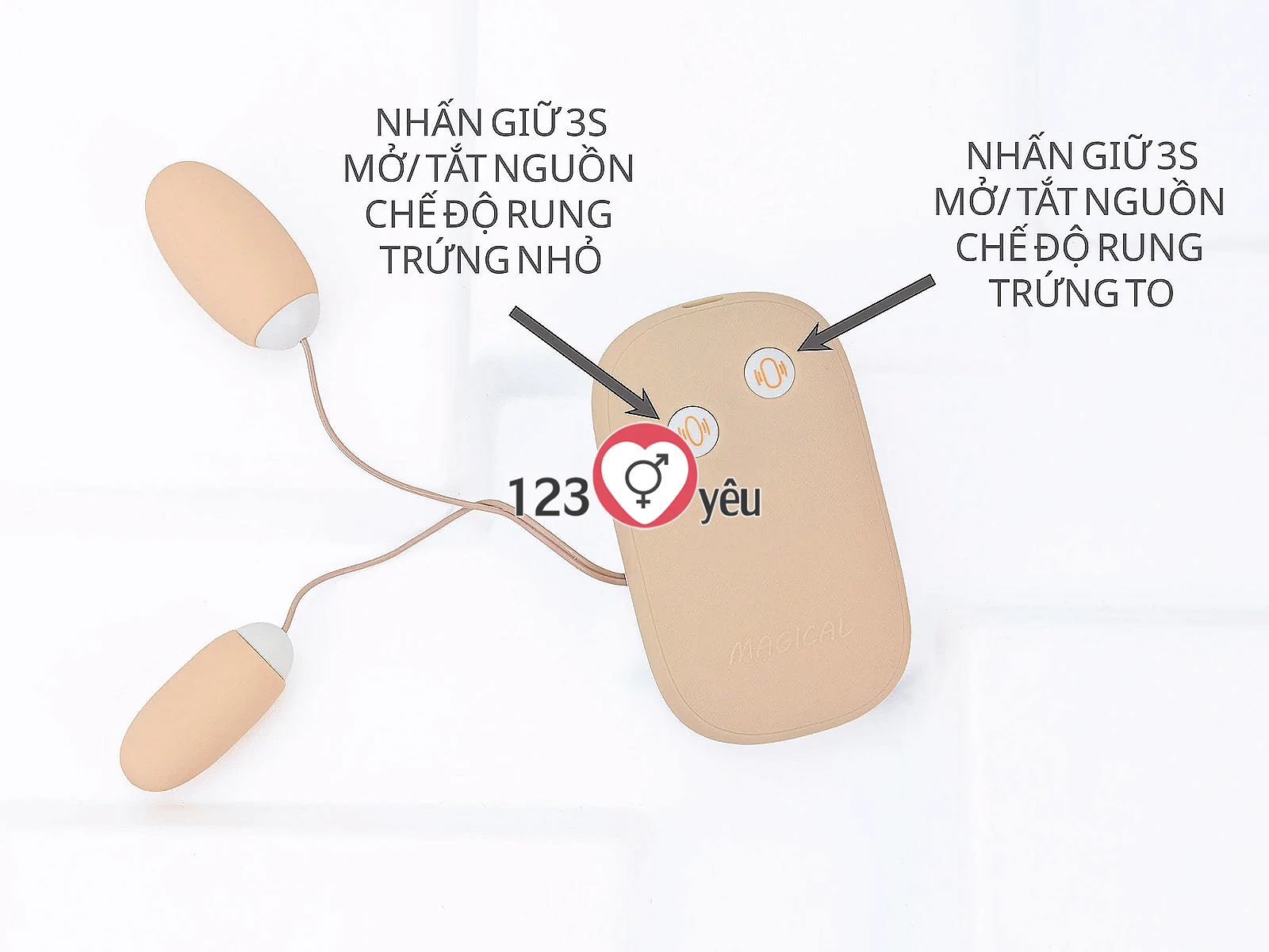 Trứng rung Vibrator Magic Box 2 đầu