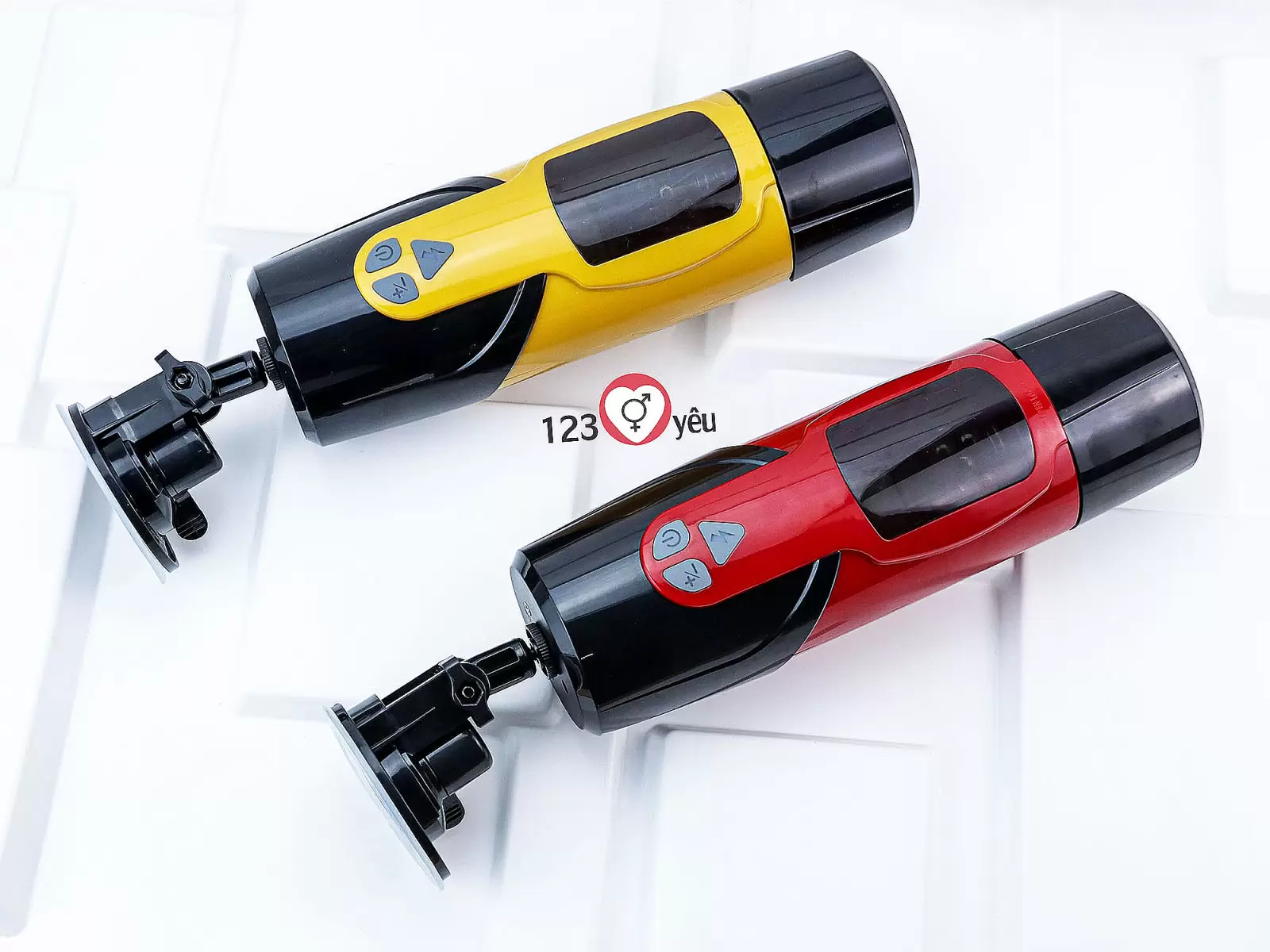Âm đạo giả Dark Night Xoay - Thụt - Lắc Có Đế Gắn Tường