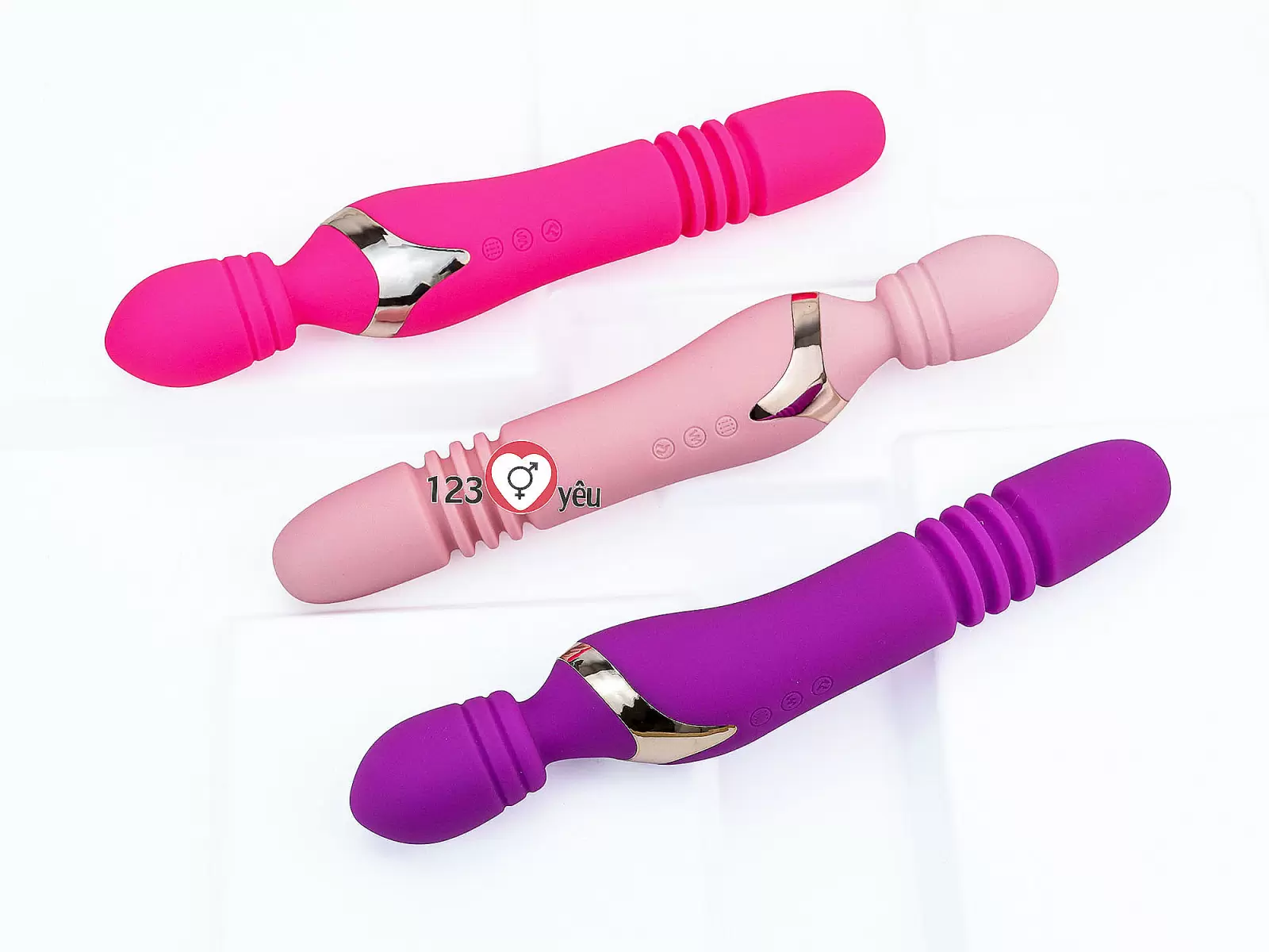 Máy massage điểm G Man Nuo phát nhiệt 2 đầu rung thụt, ngoáy pin sạc