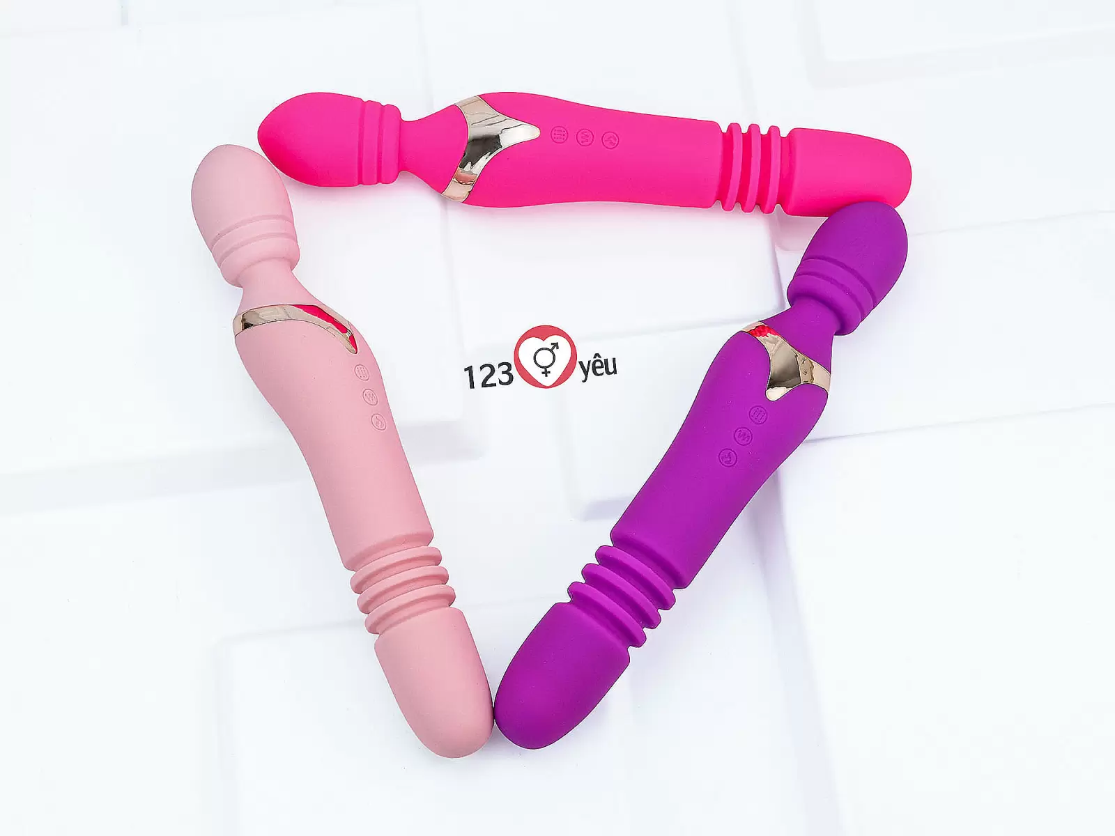 Máy massage điểm G Man Nuo phát nhiệt 2 đầu rung thụt, ngoáy pin sạc