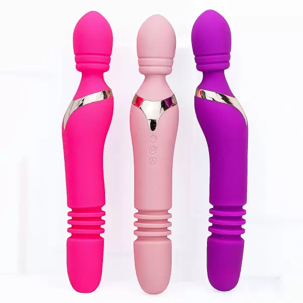 Máy massage điểm G Man Nuo phát nhiệt 2 đầu rung thụt, ngoáy pin sạc