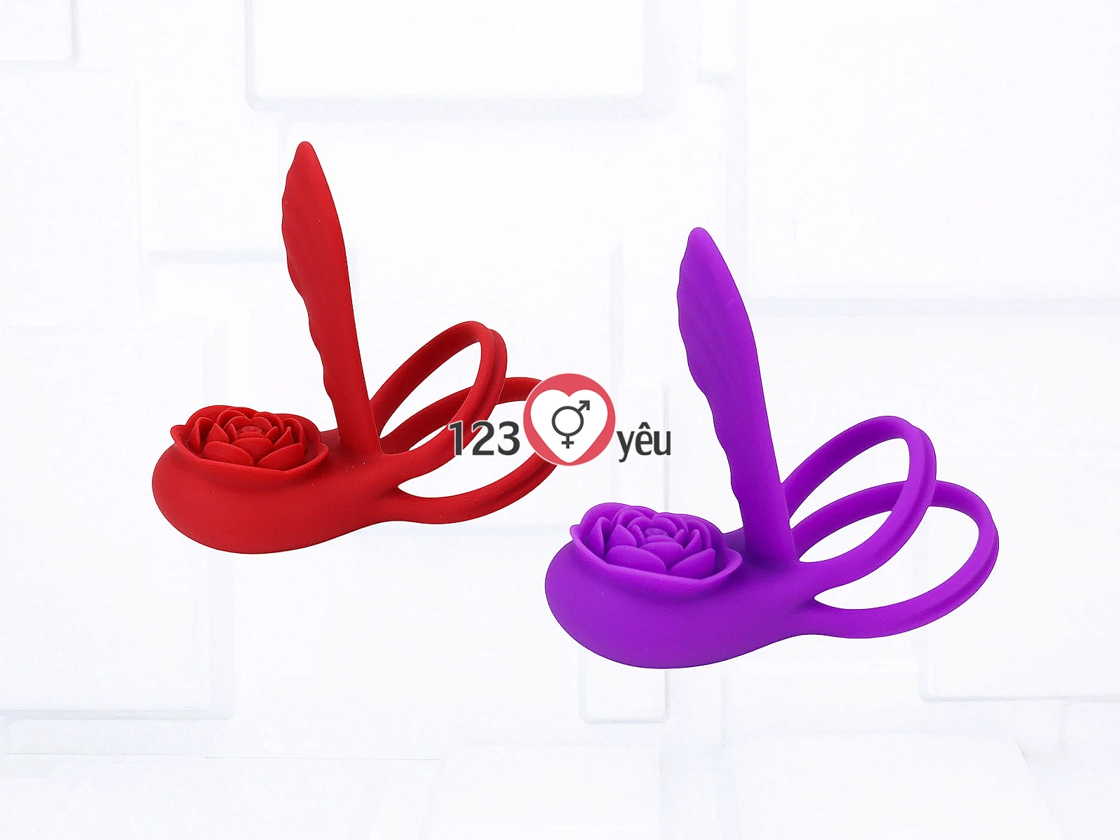 Vòng đeo dương vật Love hoa hồng có điều khiển