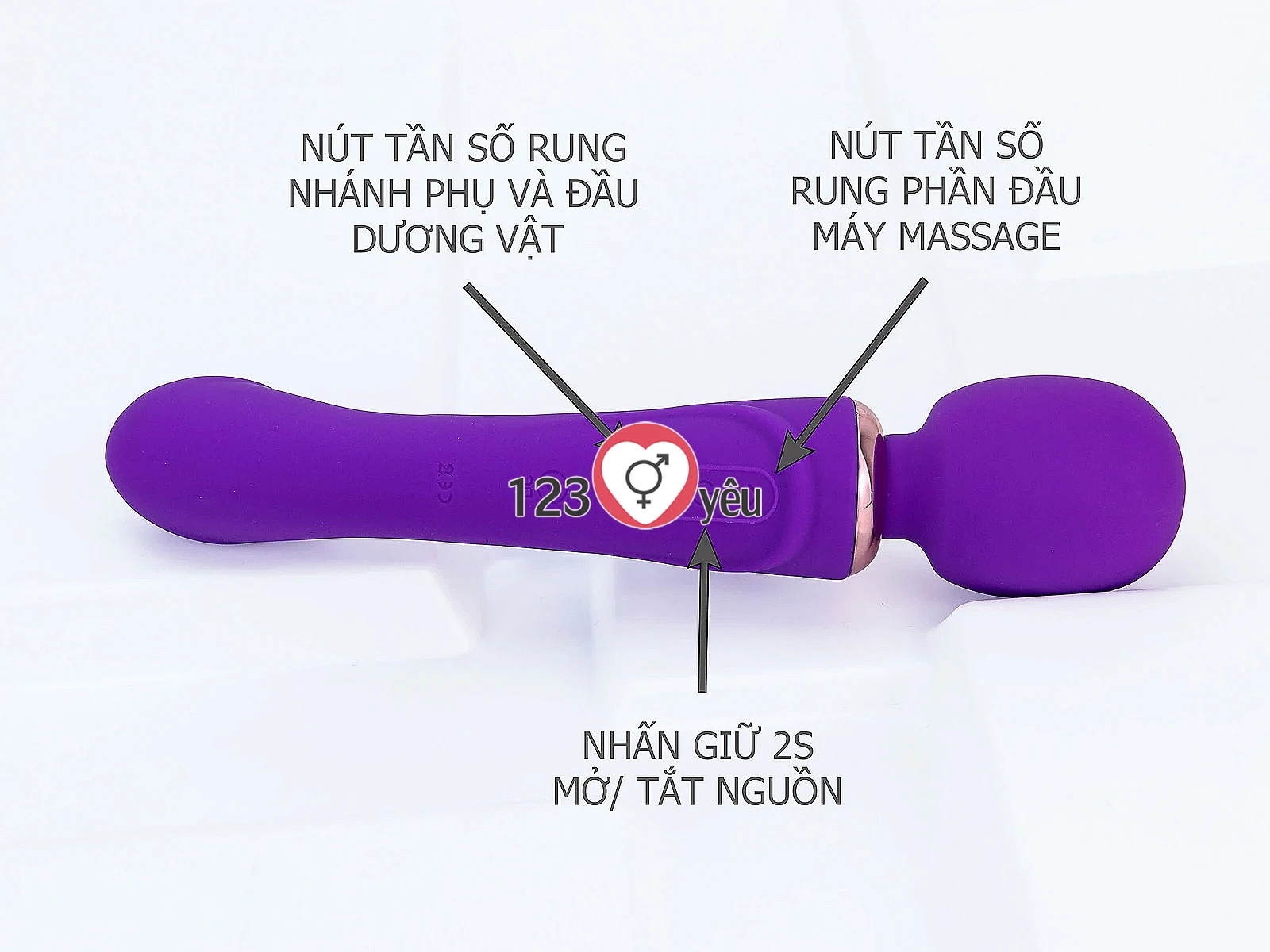 Máy massage kết hợp dương vật giả đa năng Peter The Great rung nhiều chế độ