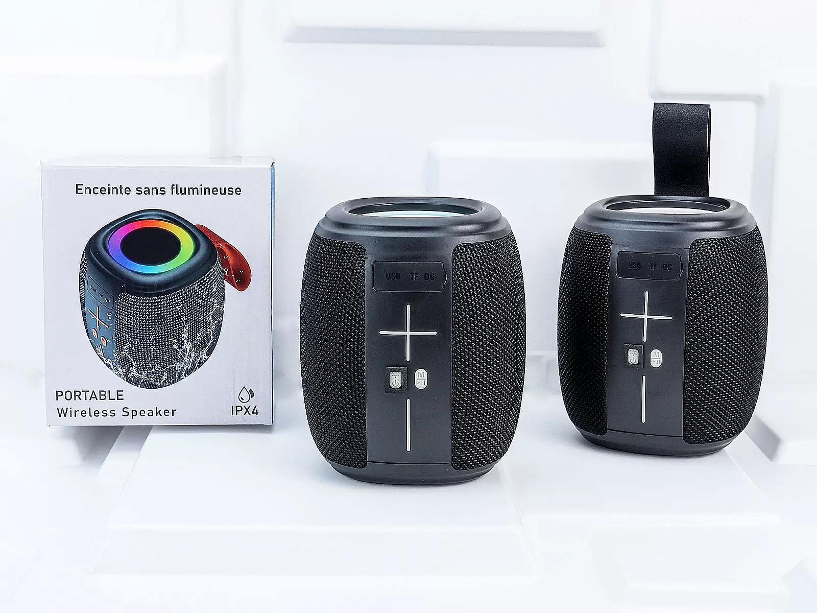 Loa Bluetooth V-805 âm thanh mạnh mẽ, LED đổi màu, chống nước IPX4