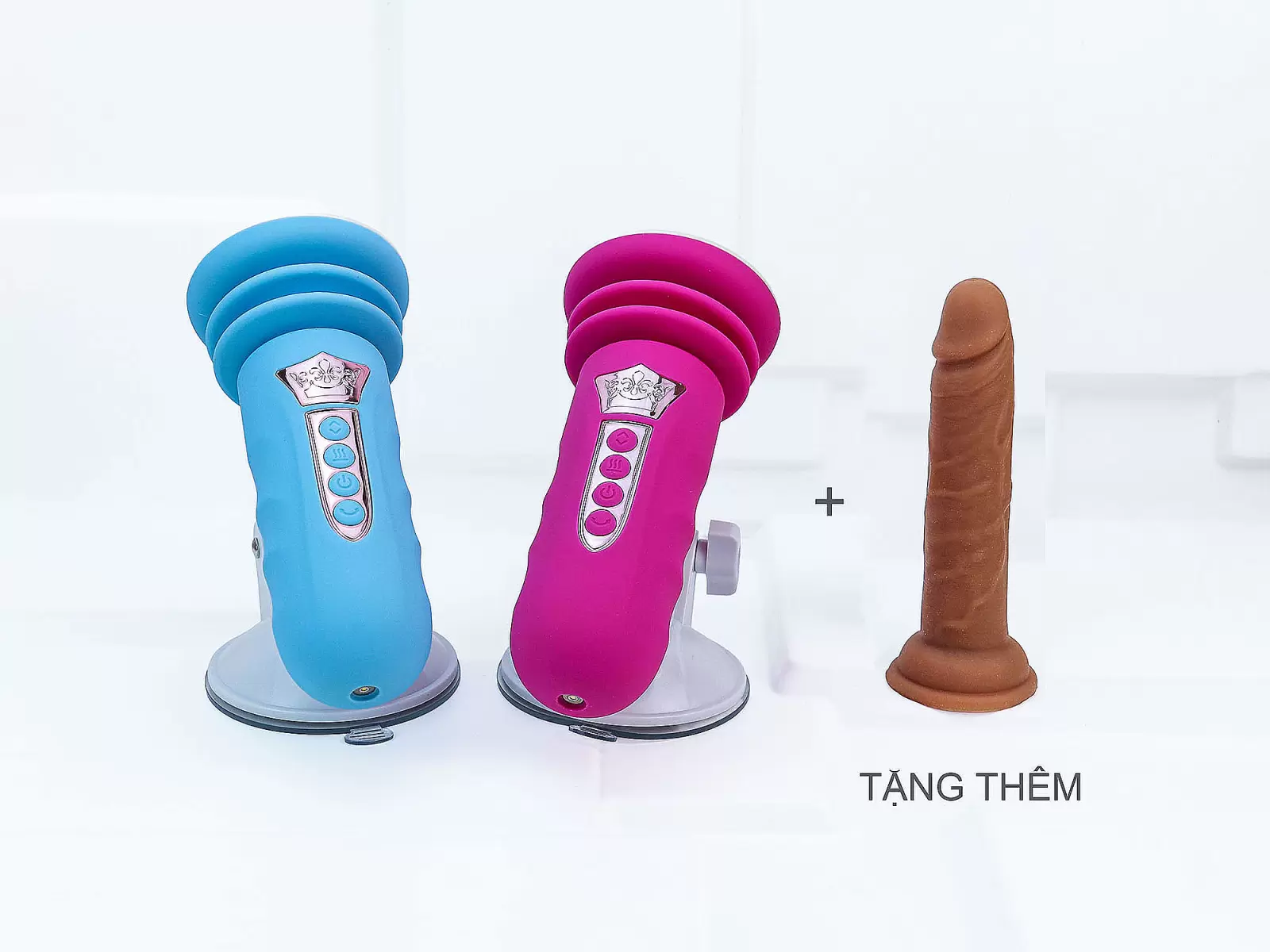 Đế gắn dương vật có đế rung thụt pin sạc (không bao gồm dương vật giả)