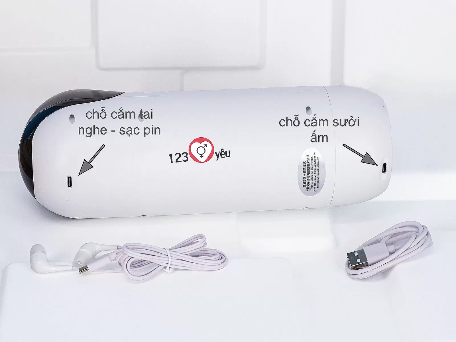 Máy thủ dâm QM-B2 rung, co bóp, sưởi ấm pin sạc