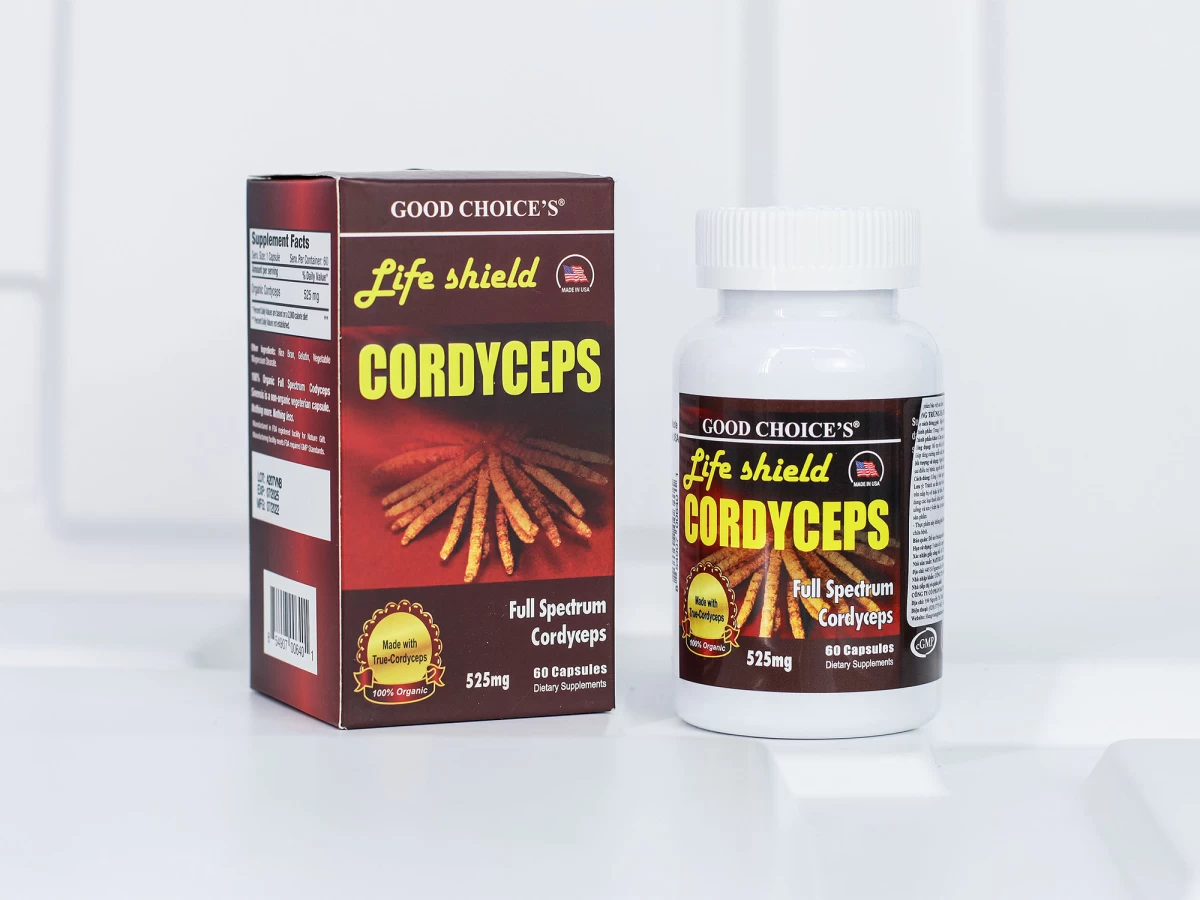 Thực phẩm chức năng đ&ocirc;ng tr&ugrave;ng hạ thảo Cordyceps