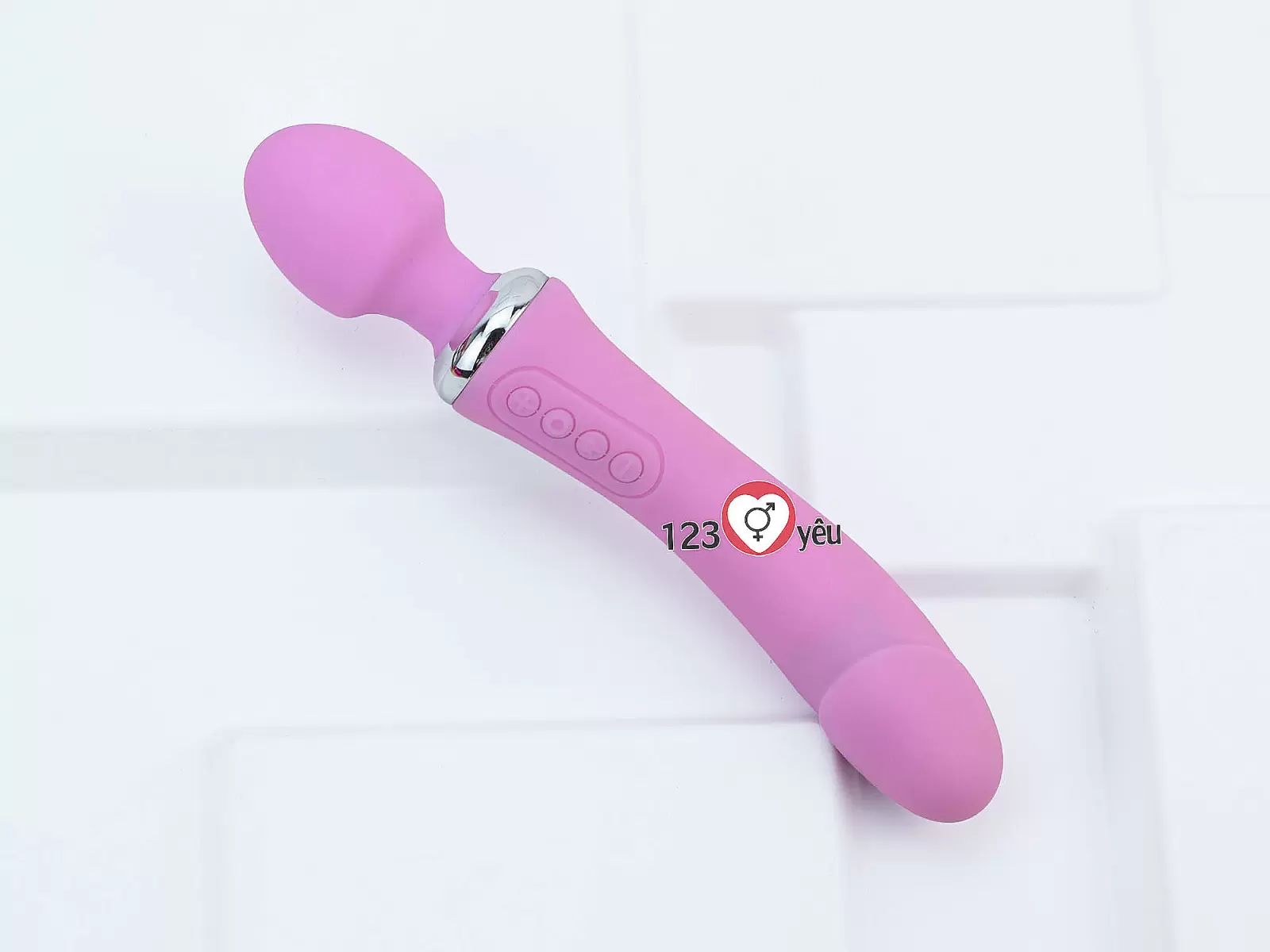 Máy mát xa điểm G phát nhiệt, rung 2 đầu Double End pin sạc