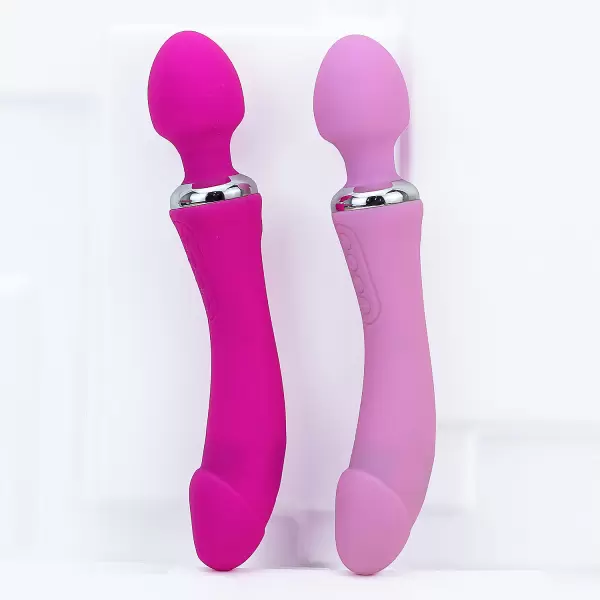 Máy mát xa điểm G phát nhiệt, rung 2 đầu Double End pin sạc