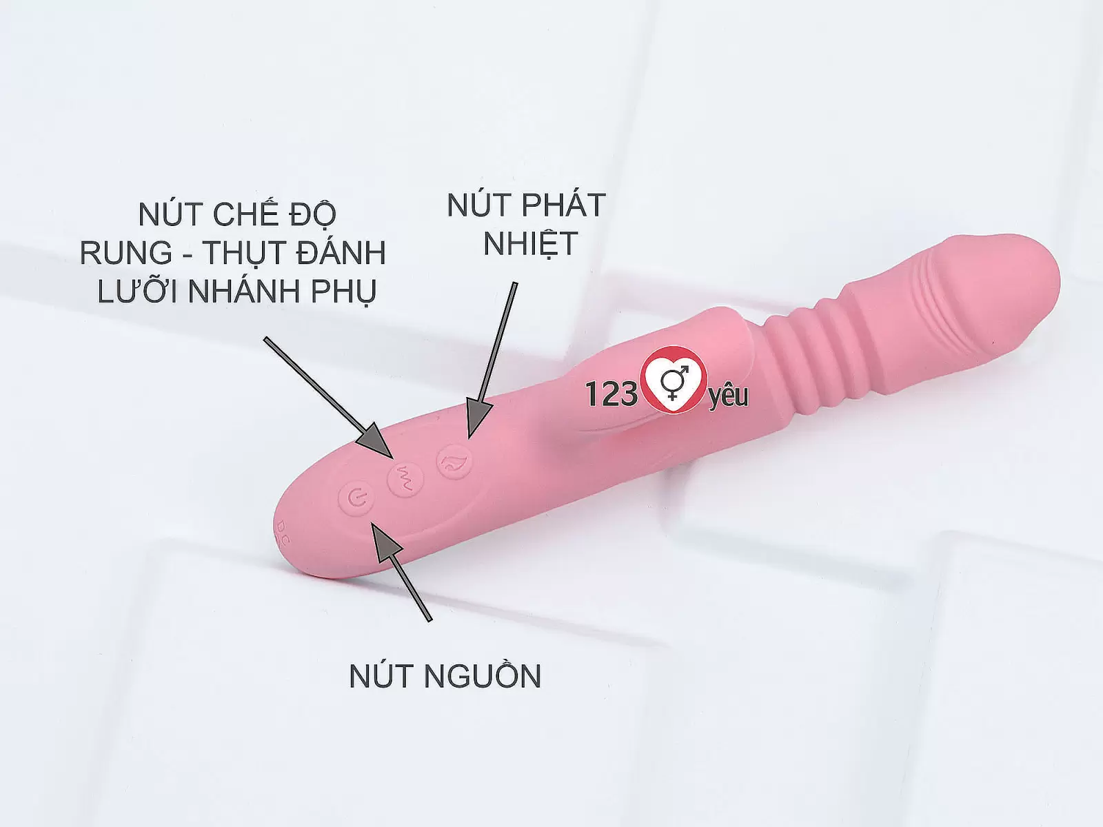 Dương vật giả Juai rung thụt, phát nhiệt, lưỡi liếm 7 chế độ