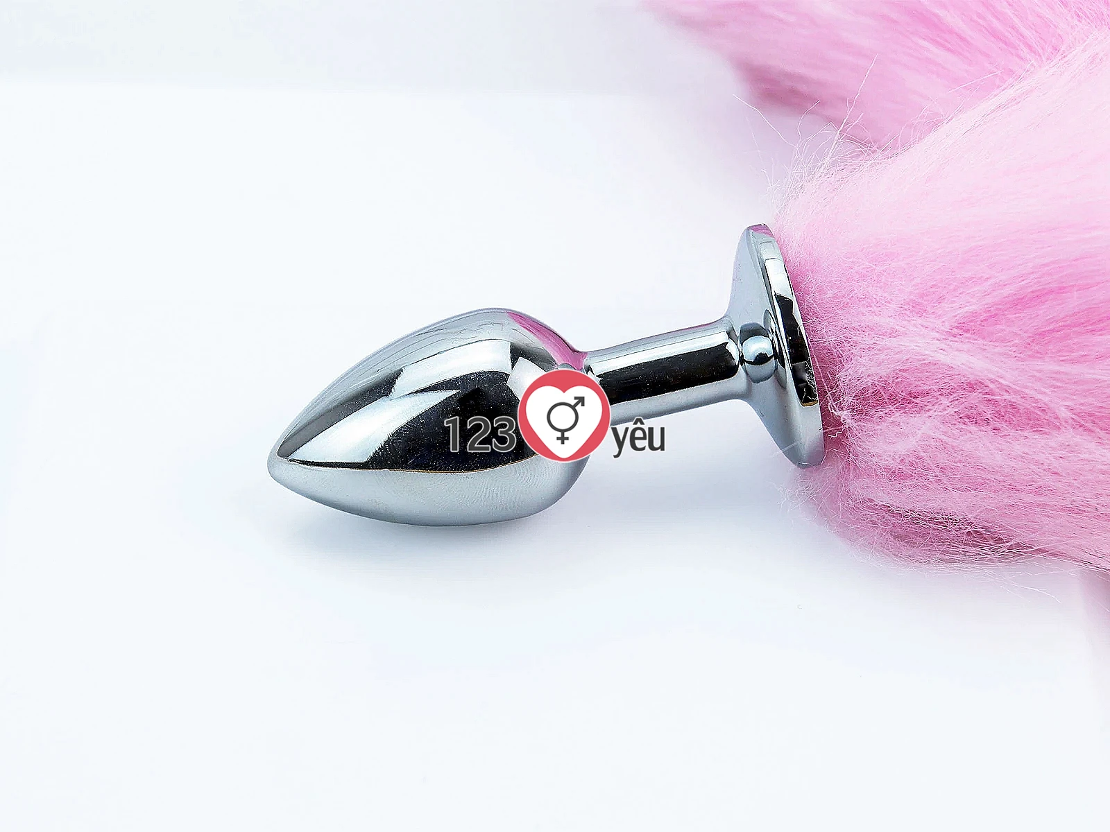 Dụng cụ kích thích hậu môn inox đuôi chồn hồng