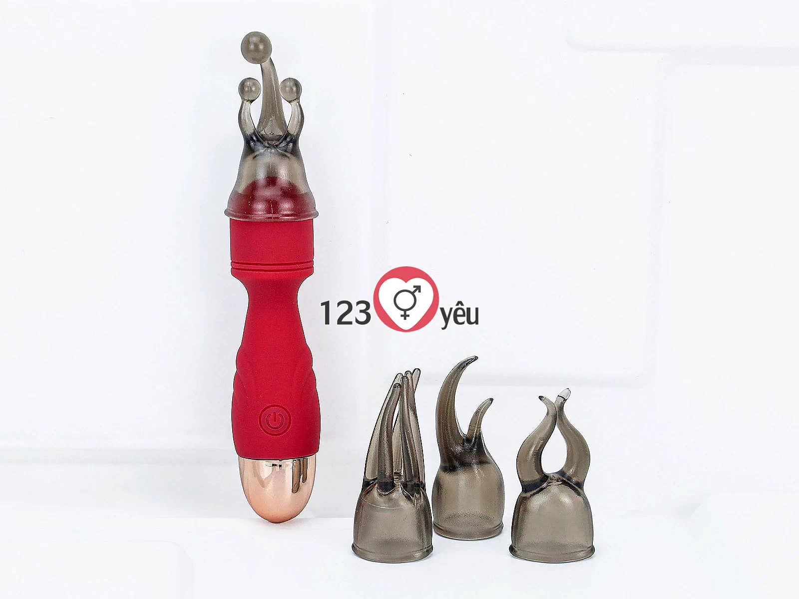 Máy massage điểm G mini kèm 4 đầu thay đa năng