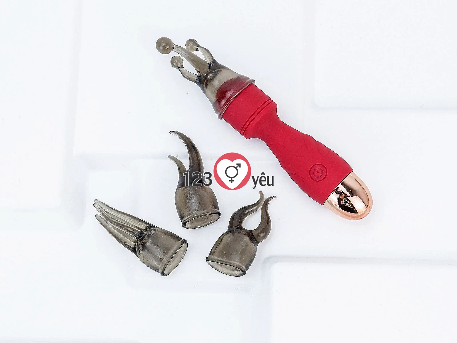 Máy massage điểm G mini kèm 4 đầu thay đa năng