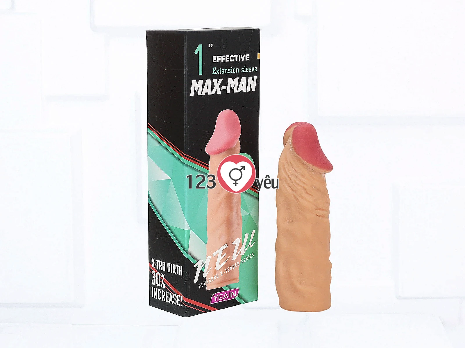 Bao cao su đôn dên Max Man 25mm tăng kích thước, gân nổi tăng ma sát