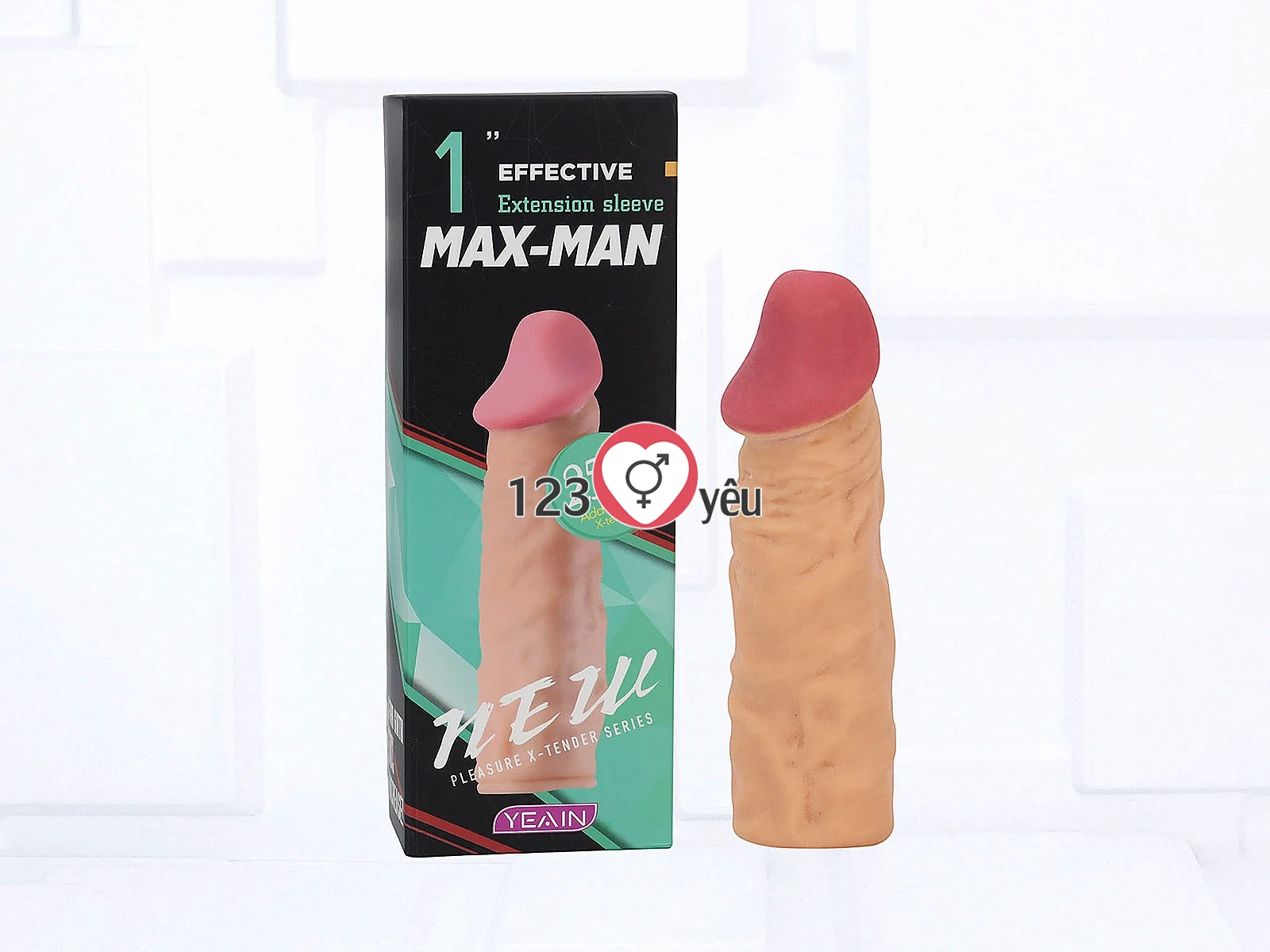Bao cao su đôn dên Max Man 25mm tăng kích thước, gân nổi tăng ma sát