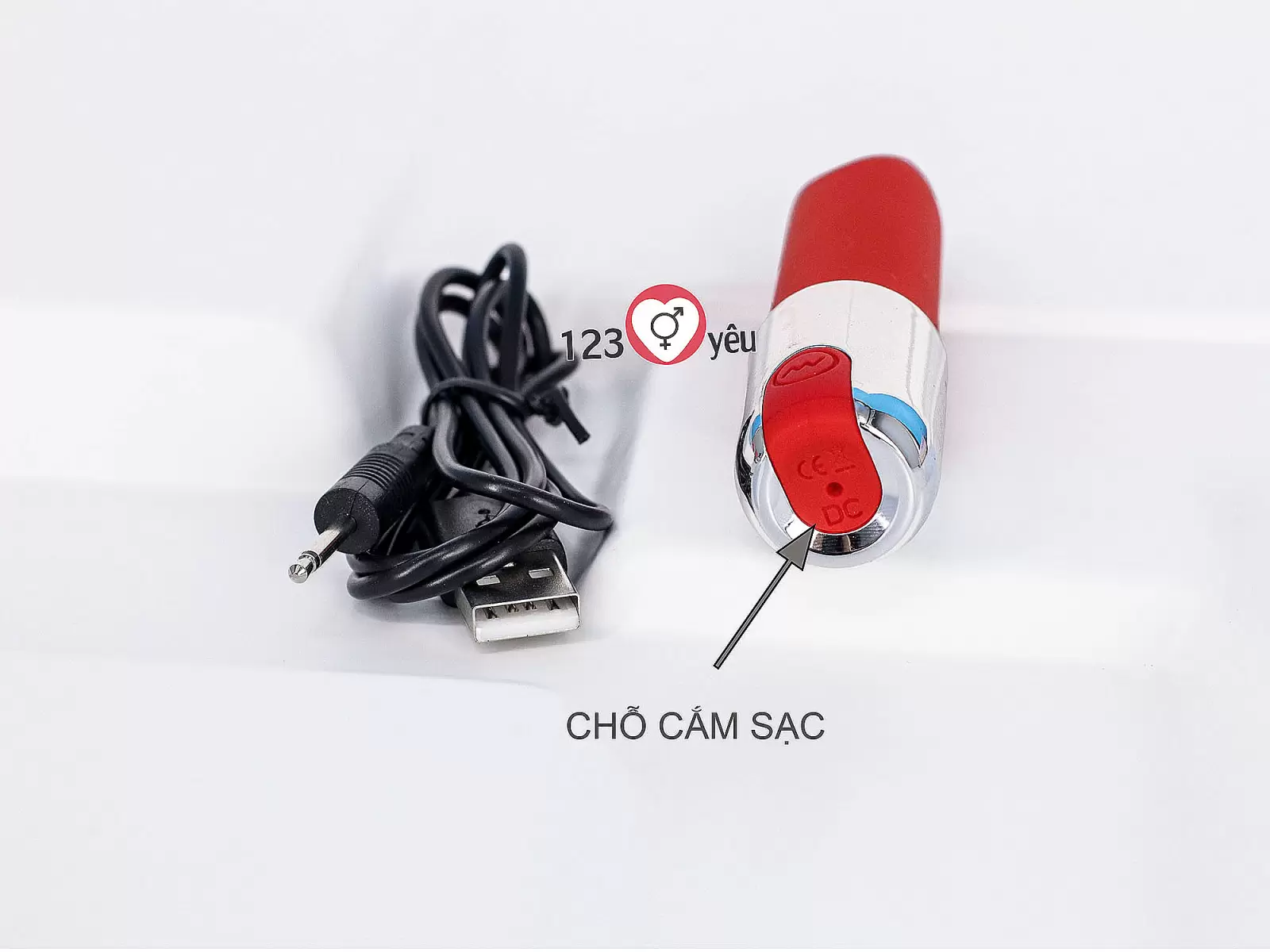 Trứng rung tình yêu hình thỏi son pin sạc