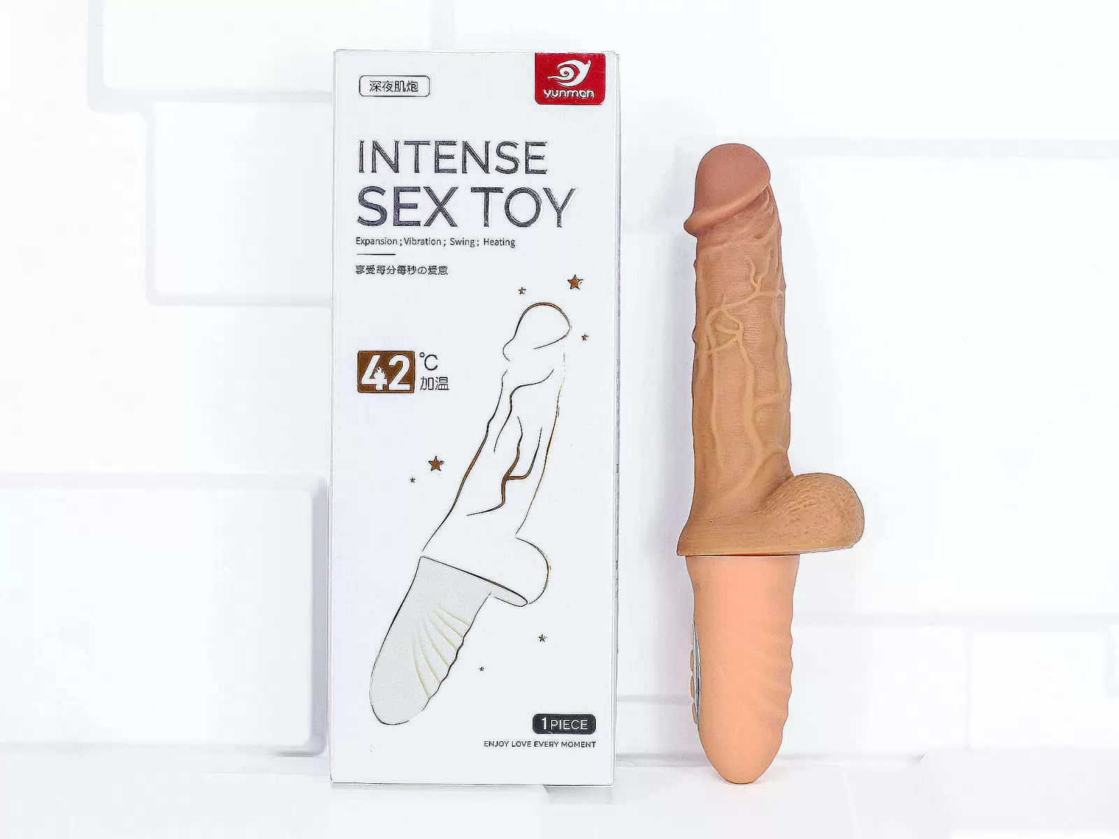 Dương vật giả Intense rung thụt, ph&aacute;t nhiệt 42 độ
